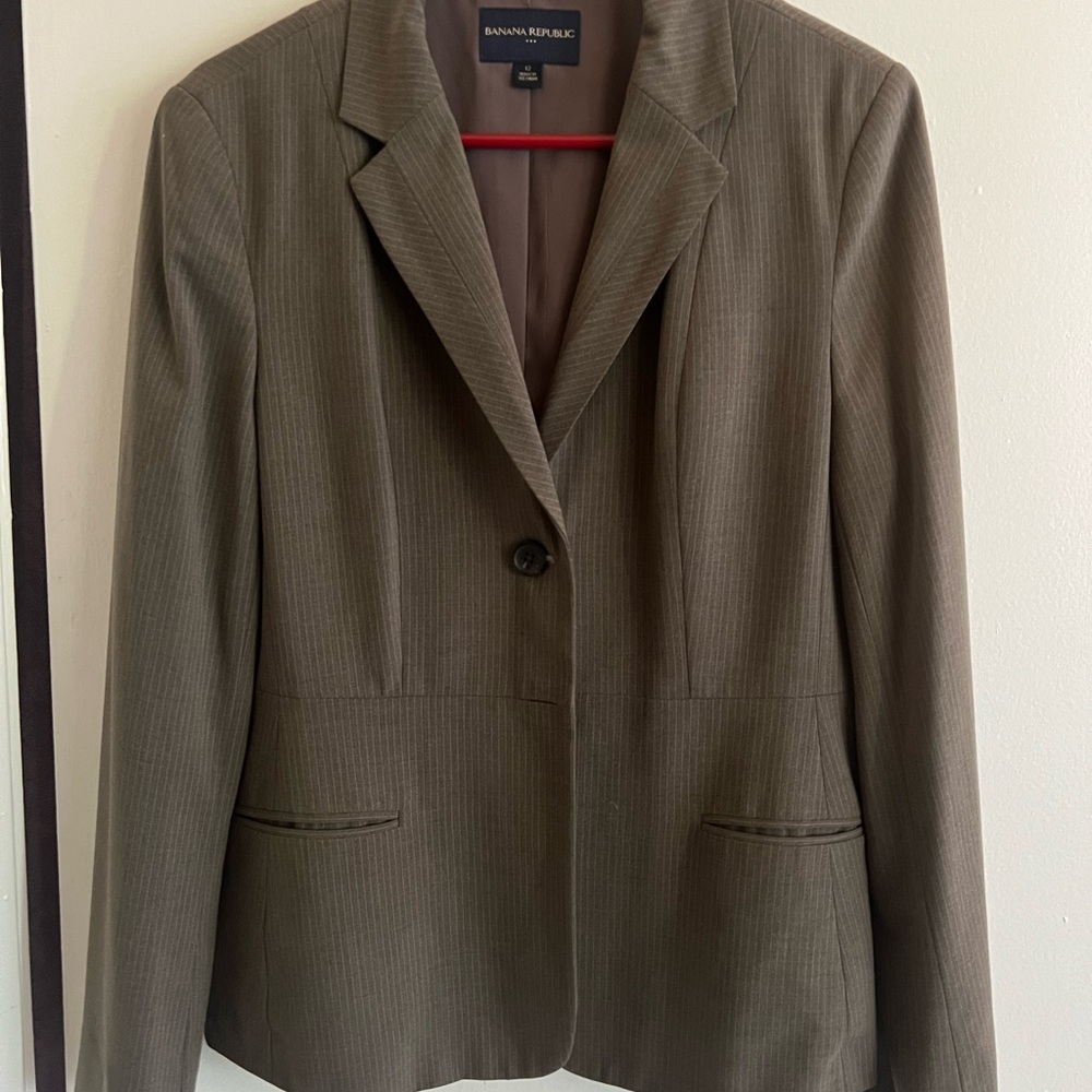 Banana Republic Brown Blazer Tailored Suit Jacket
